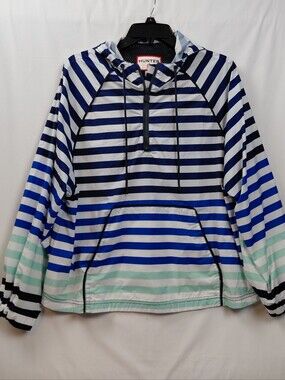 Hunter X Target Quarter Zip Rain Jacket Women's Size XL Striped Lightweight